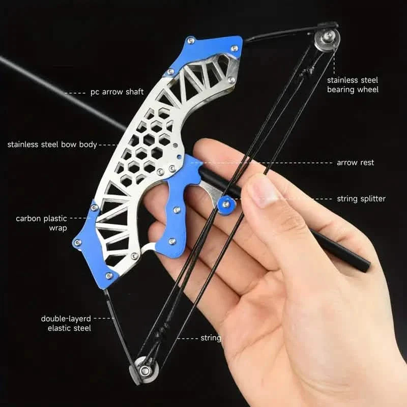 Mini Archery Bow Set – Right/Left Hand, Metal Compound Bow, Shooting Practice