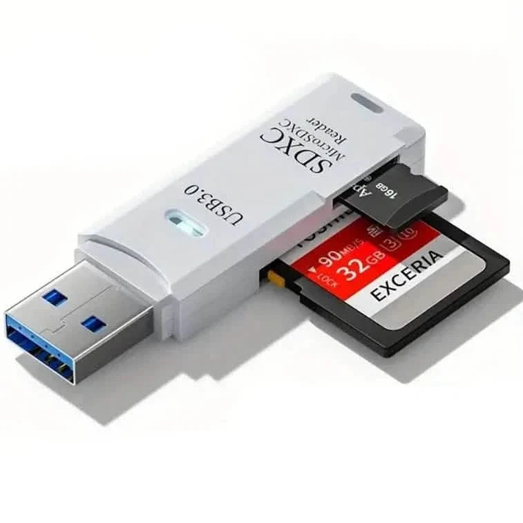 2-in-1 Multi Card Reader USB 3.0 Micro SD TF Card Memory Flash Drive Adapter