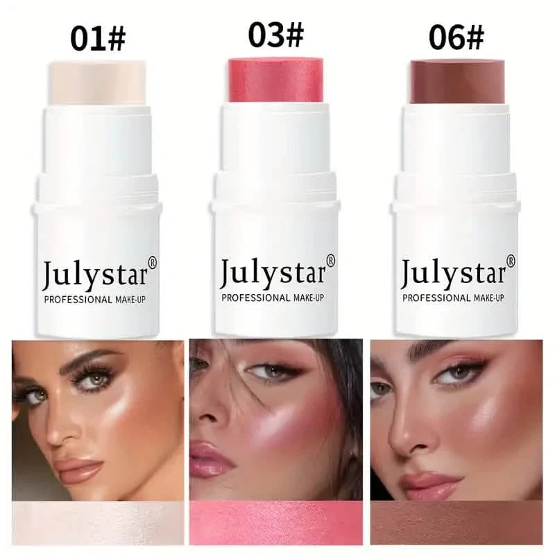 4-Pieces: Ultimate Cream Contour Kit - Seamless Blending Sticks with Highlighter, Blush & Bronzer