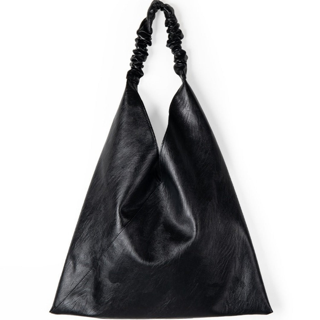 Slouch purse, pu leather shoulder bag, armpit bag commuter, casual large capacity tote bag