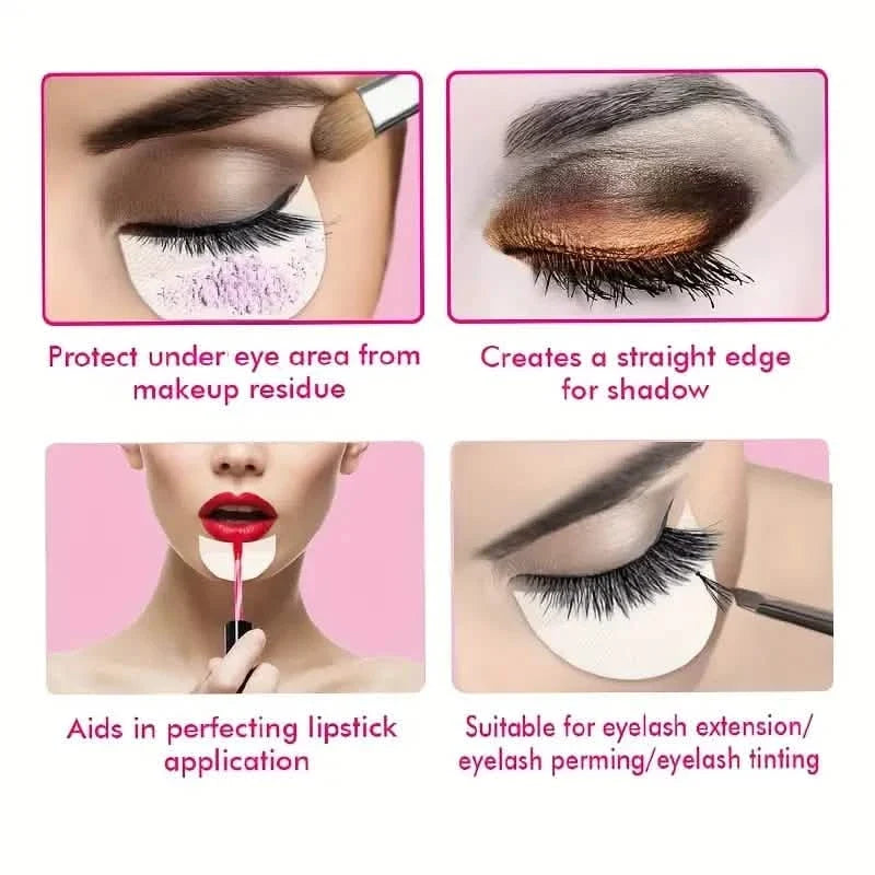 50-Pack: Alcohol-Free Protector Guards for Eyeliner, Mascara, and Lip Makeup Application