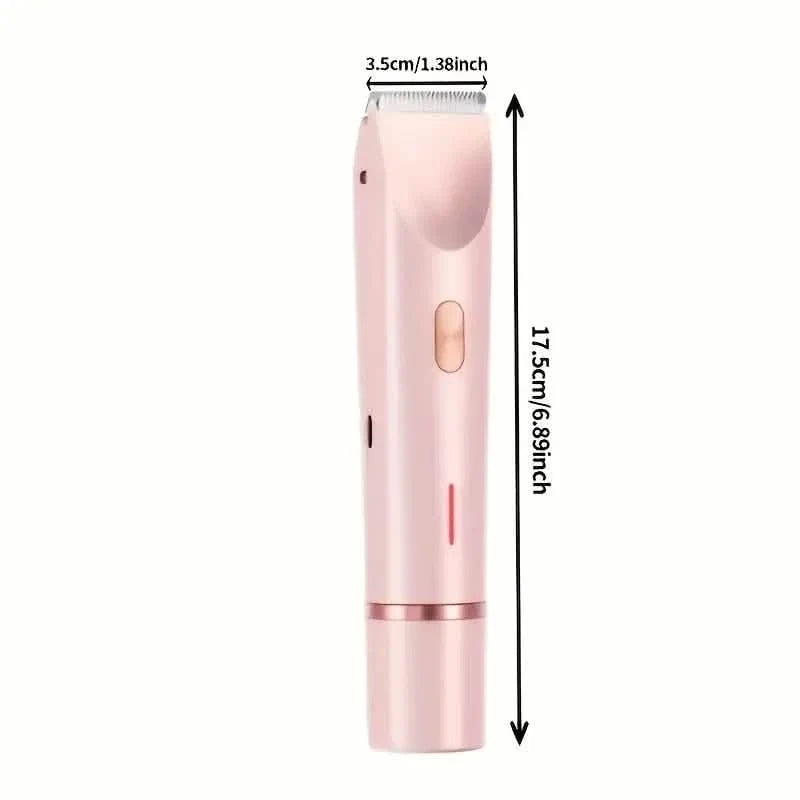 Women’s 2-in-1 Bikini & Facial USB Rechargeable Electric Razor for Wet/Dry Use