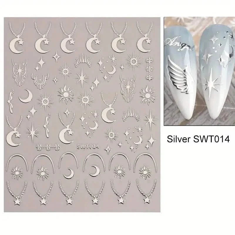5D Embossed Three-dimensional Nail Stickers