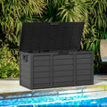 75-Gallon Outdoor Storage Box with Handles – Black