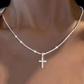925 Sterling Silver Chain Cross Pendant