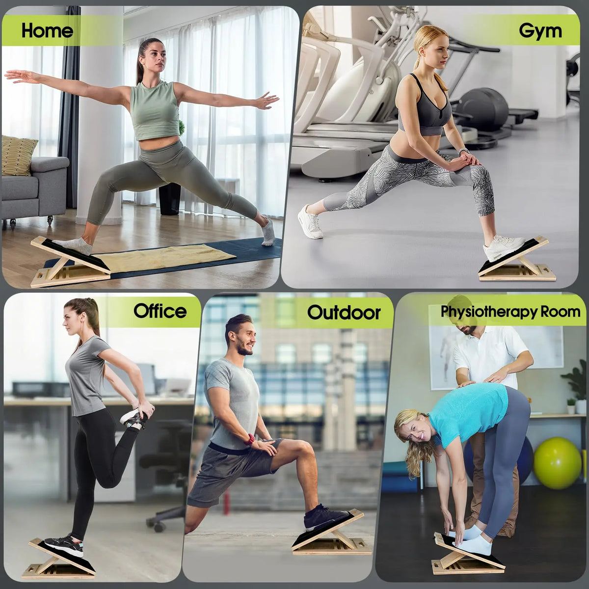 Wood Slant Board Calf Stretcher & Squat Wedge