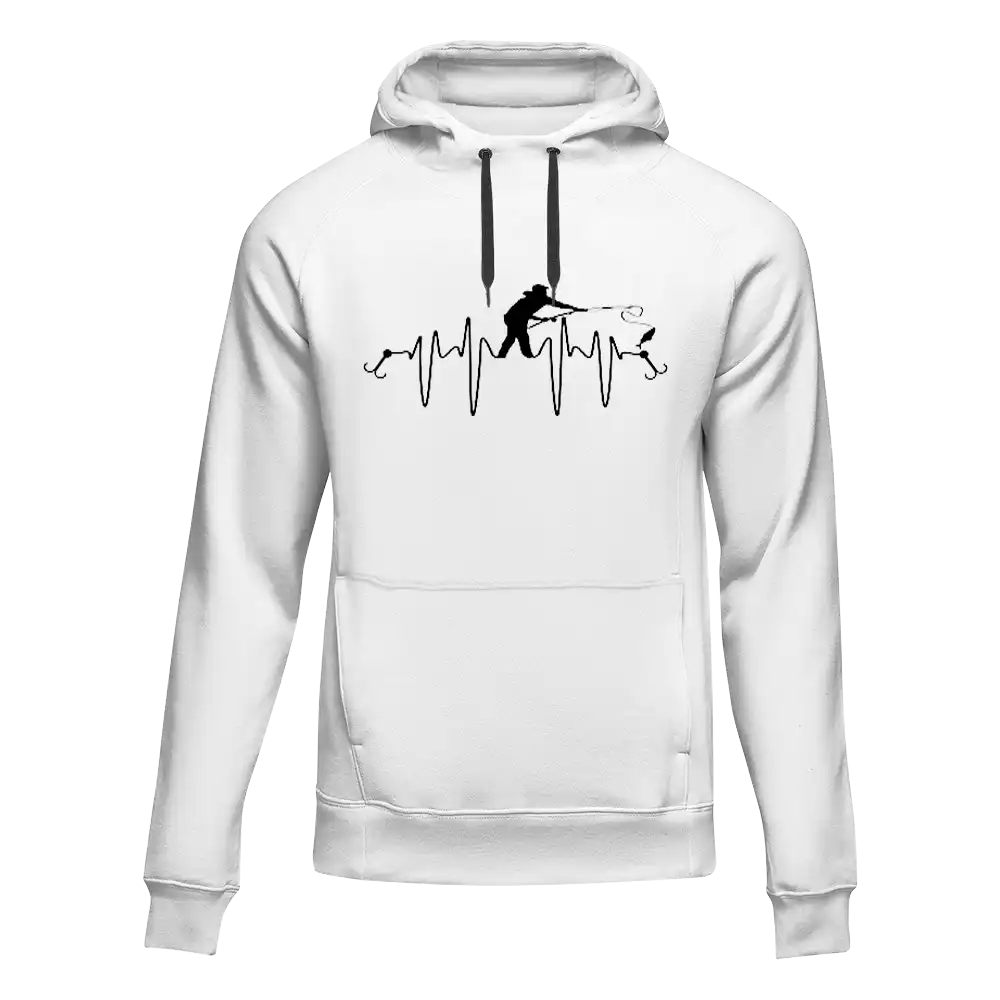 Fishing Heart Beat Unisex Hoodie