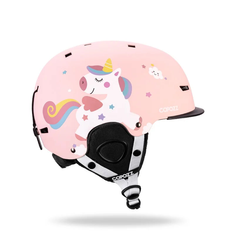 Kids Ski Helmet Cartoons Integrally Molded Safety