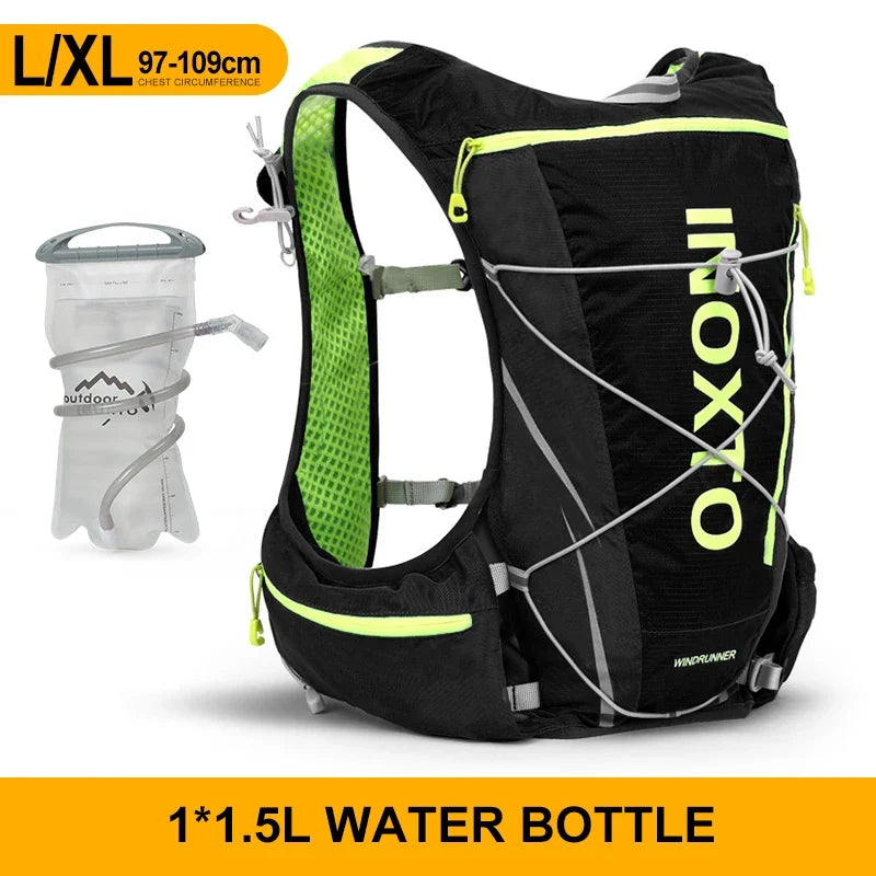 8L Hydration Vest Backpack with 1.5L Water Bag & 500ml Bottle