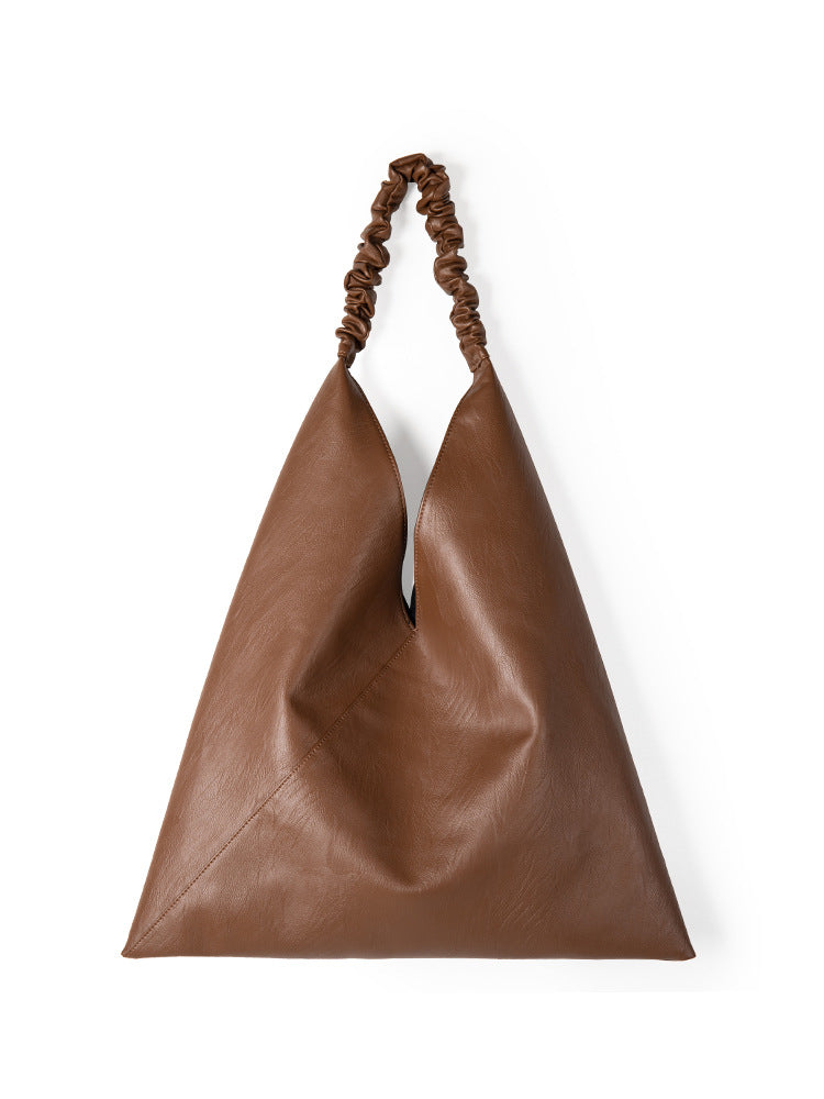 Slouch purse, pu leather shoulder bag, armpit bag commuter, casual large capacity tote bag