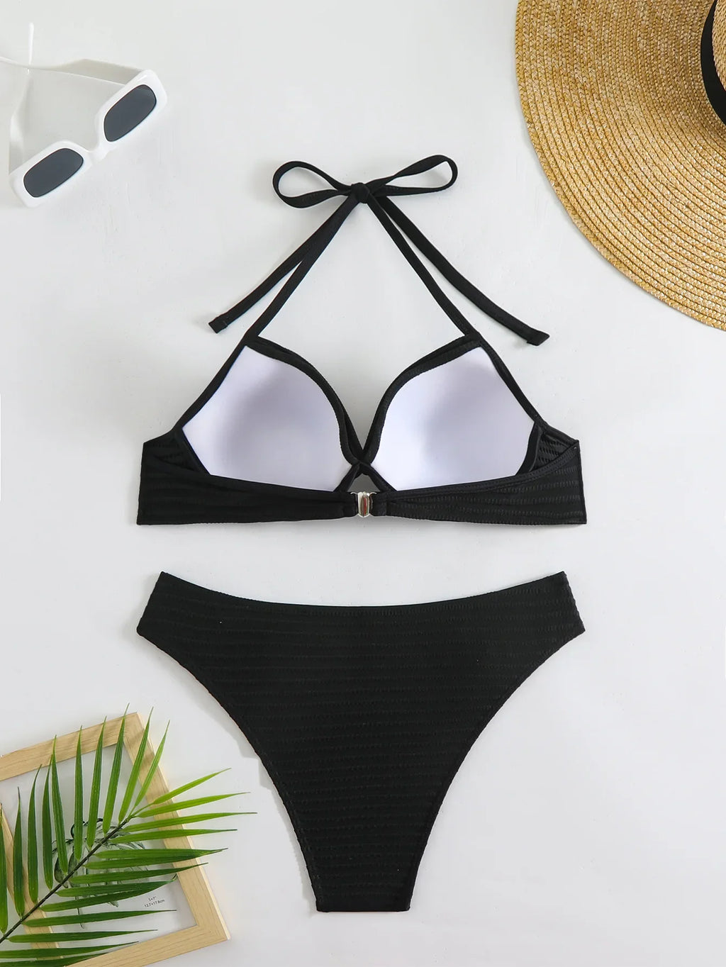 Sexy Push Up Bikini 2025 Women Swimsuit Two Piece Swimwear Female Thong Bikinis Set White Swim Bathing Suits Brazilian Biquini