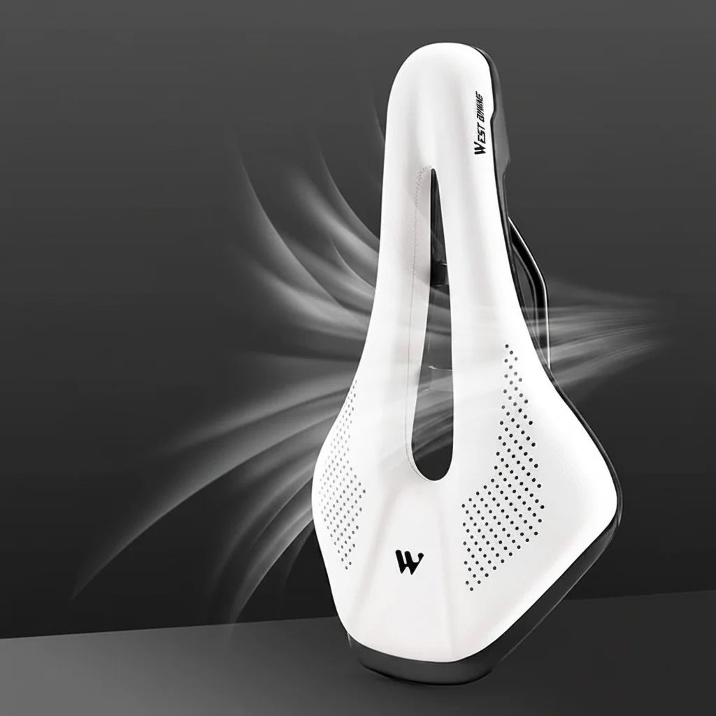 Hollow Road Bike Seat: Wear-Resistant Leather Saddle