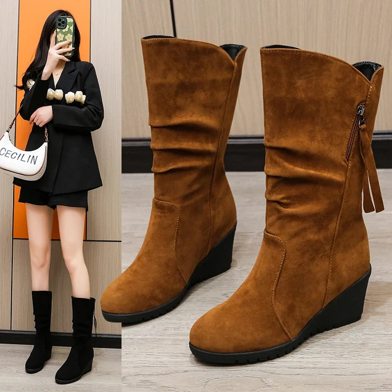 Vintage Suede Ankle Boots