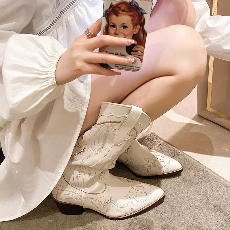Embroidered Western Boots