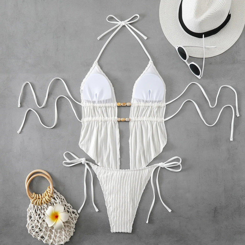 New Sexy Shell Linked String Bikini 2026 Women Swimwear Female Swimsuit Two Pieces Thong Bikini Set Bather Bathing Suit Beach