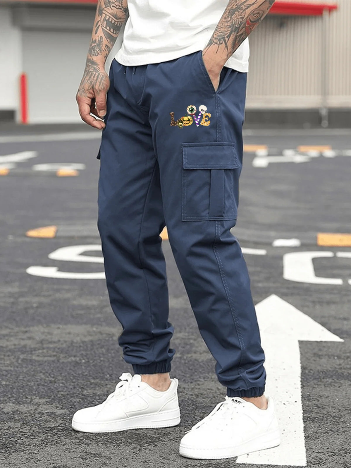 Men’s Outdoor Multi-Pocket Cargo Sweatpants