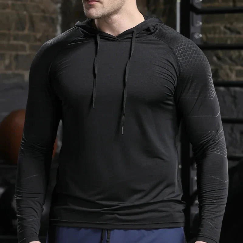 Men's Quick-Dry Outdoor Sports Hoodies Activewear Running Tops