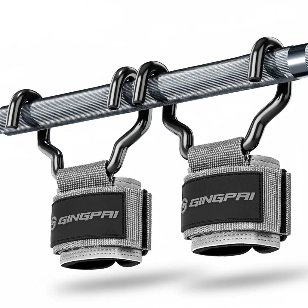 Weight Lifting Hooks with Wrist Wraps Gym Grip Straps