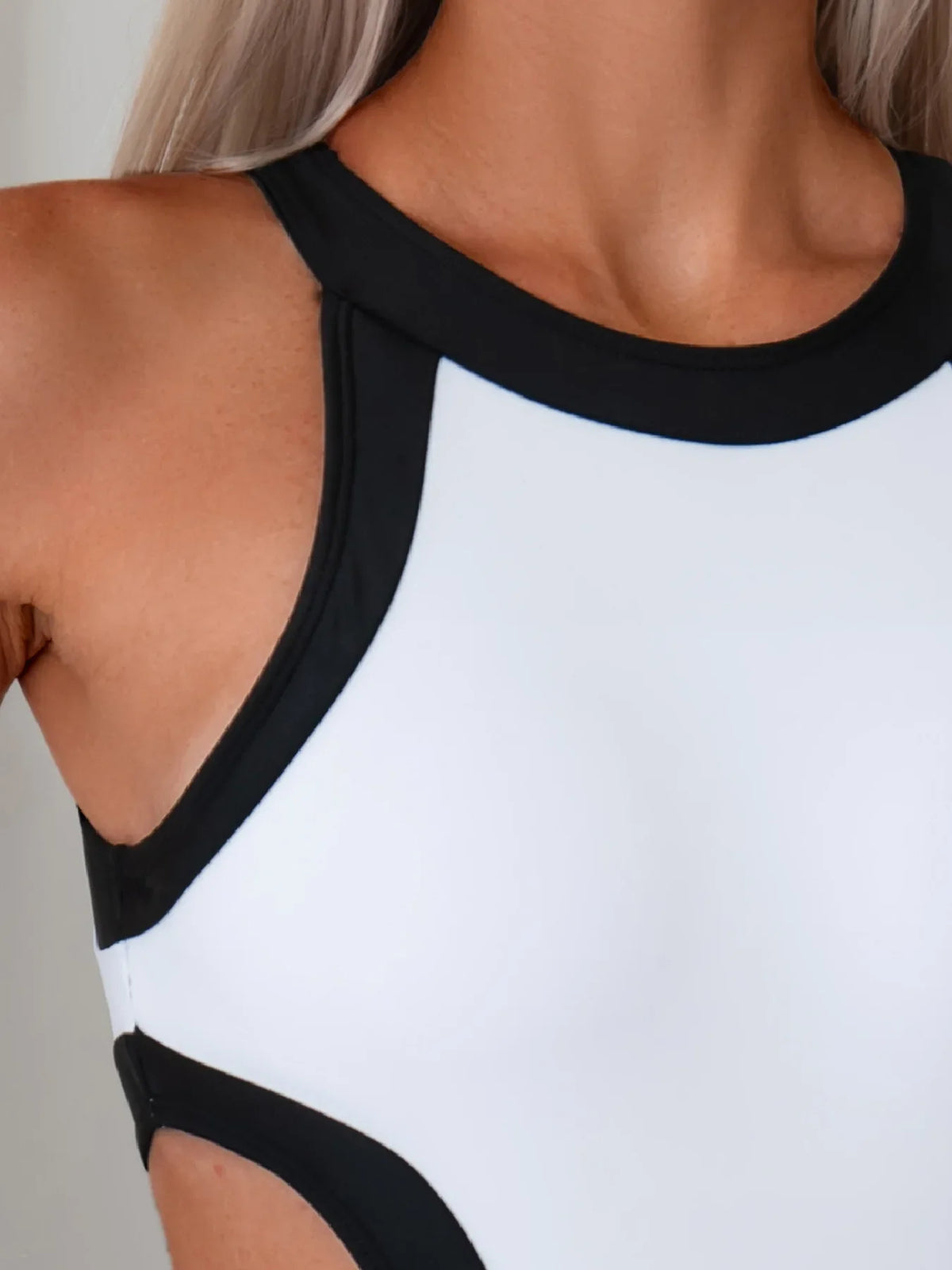 2024 Cut Out One Piece Swimsuit Women Swimwear Sports Monokini Bodysuit White Swim Suit Bathing Suit High Waist Beachwear Summer