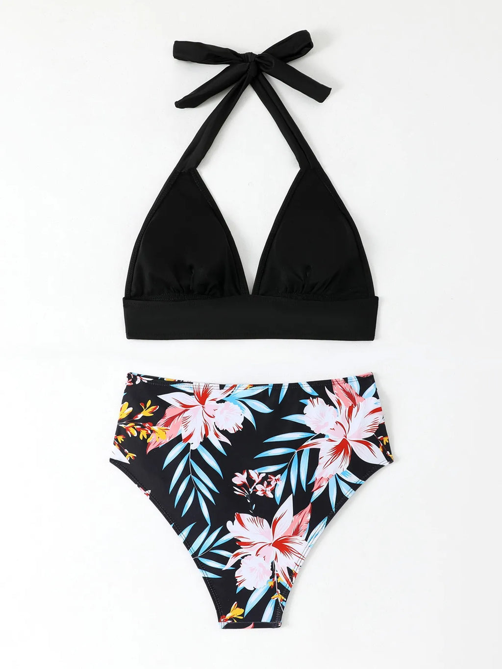 Sexy High Waisted Bikini 2025 Floral Swimsuit Female Swimwear Women Vintage Bikinis Set Bather Beachwear Bathing Suit Holiday