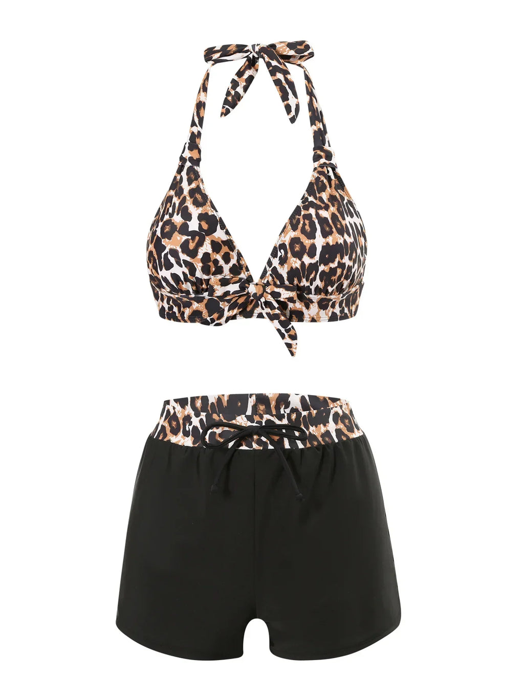 Sexy High Waist Bikini Shorts 2026 Women Swimsuit Two Piece Swimwear Female Bikinis Set Leopard Bathing Suits Brazilian Biquini