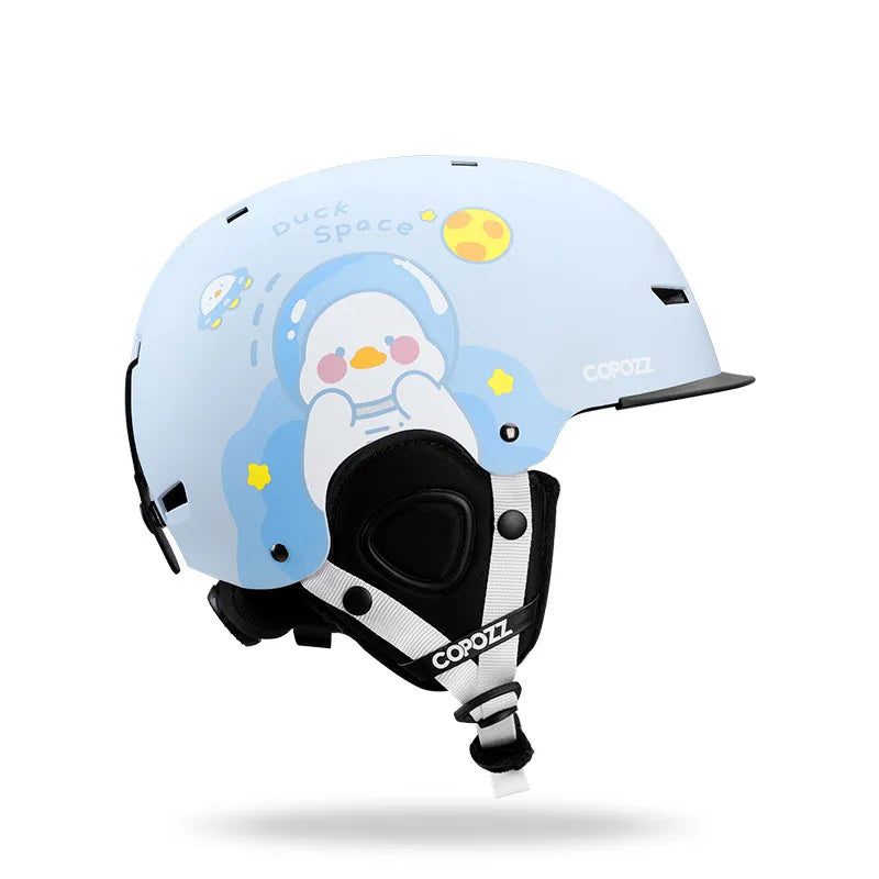 Kids Ski Helmet Cartoons Integrally Molded Safety