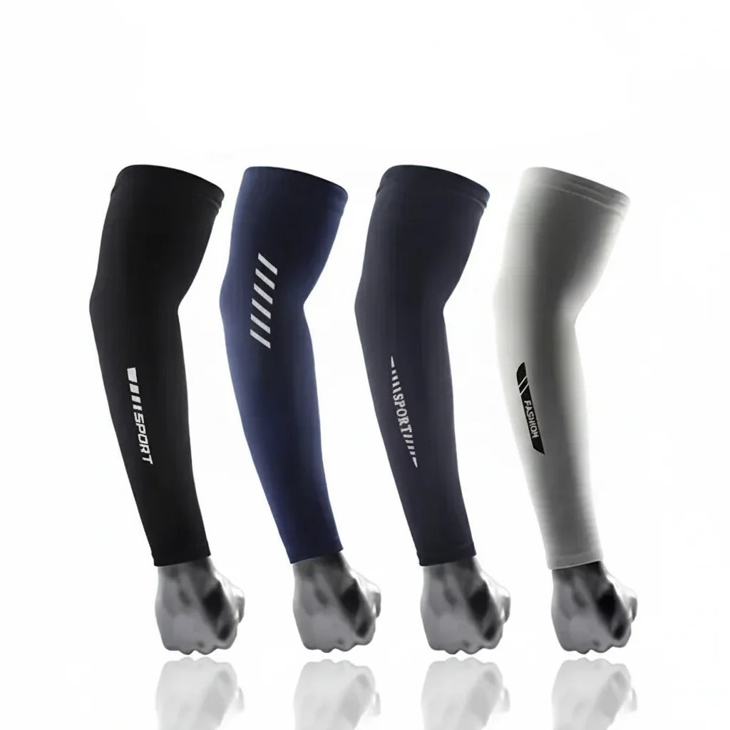 UV Protection Ice Silk Cooling Arm Sleeves for Cycling & Sports