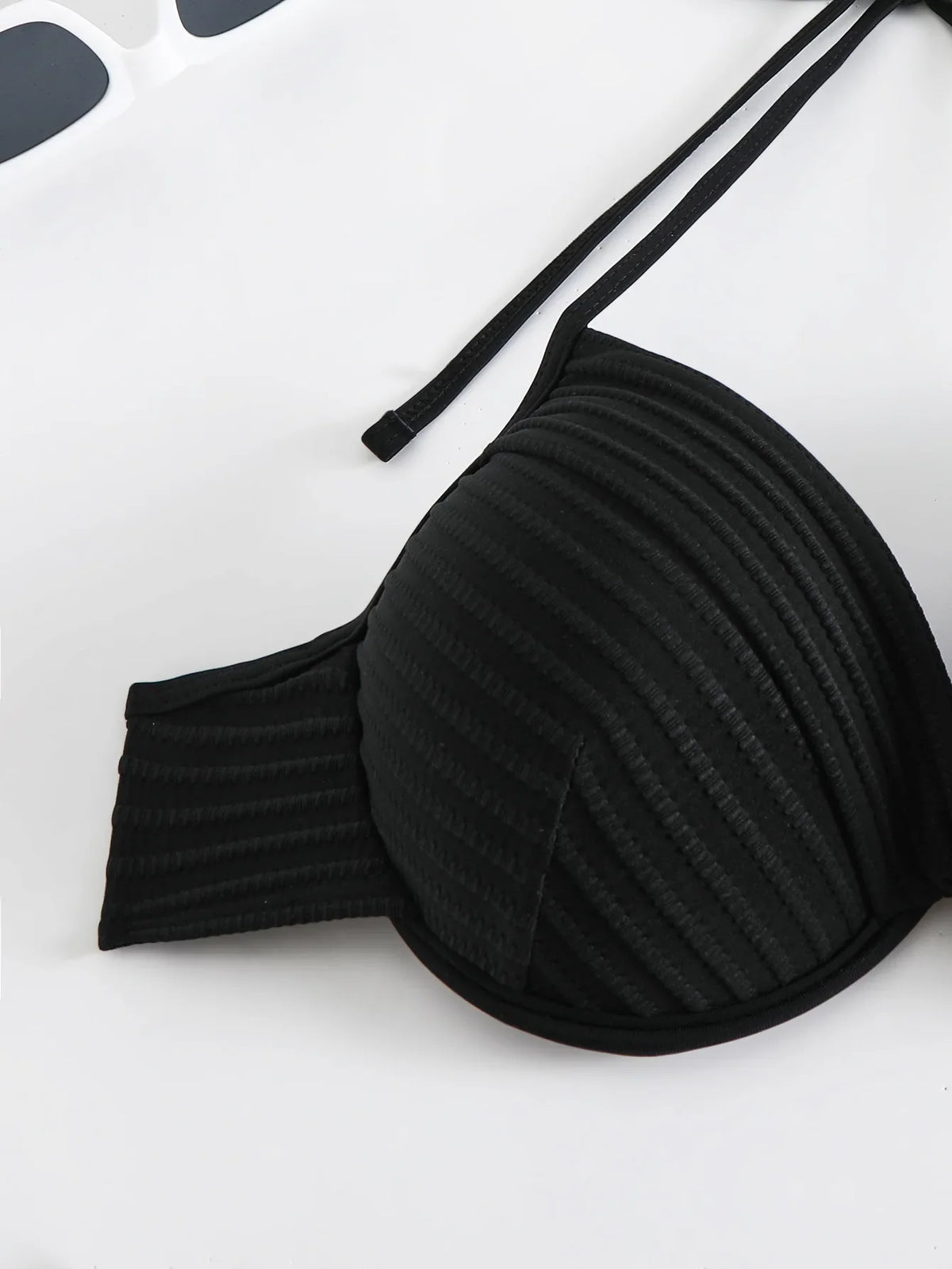 Sexy Push Up Bikini 2025 Women Swimsuit Two Piece Swimwear Female Thong Bikinis Set White Swim Bathing Suits Brazilian Biquini