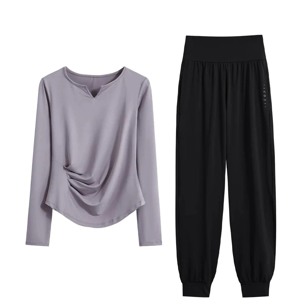 Women’s 2-Piece Autumn Yoga & Quick-Dry Running Sportswear Set
