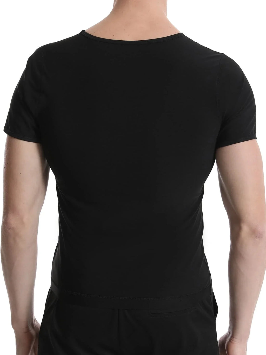 Versatile Shapewear Top Men's Sauna Suit Shirt with Waist Trainer