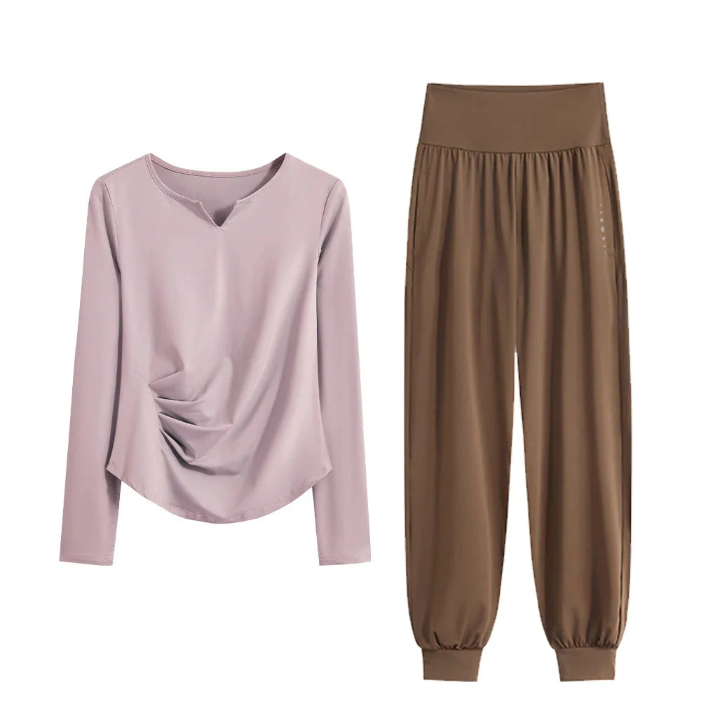 Women’s 2-Piece Autumn Yoga & Quick-Dry Running Sportswear Set