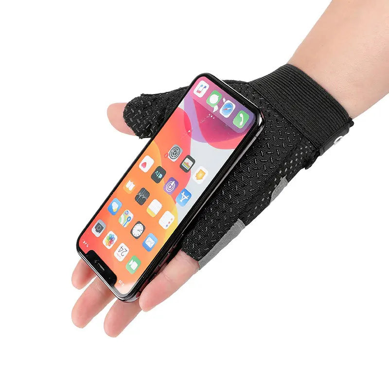 Breathable Fingerless Gloves for Cycling & Gym
