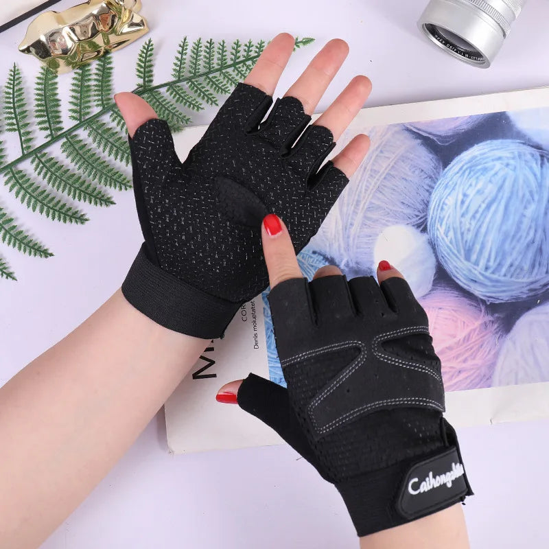 Breathable Fingerless Gloves for Cycling & Gym