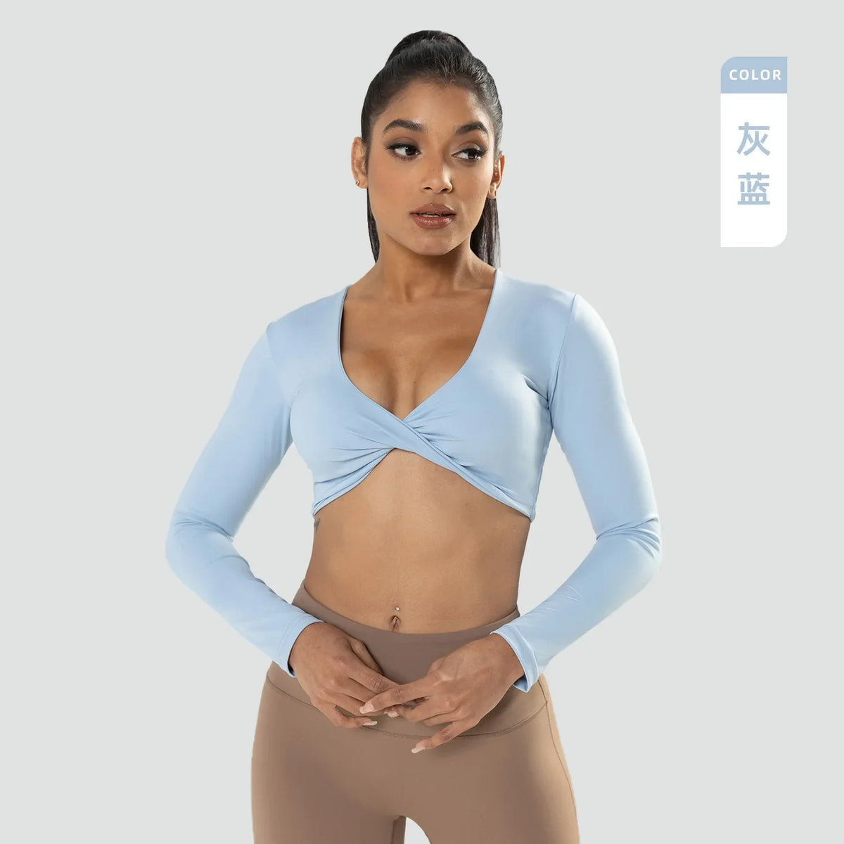 Long Sleeve Sexy Sports Bra Push Up Yoga Crop Top Women Fitness Gym Workout Tops Women Brassiere Sport Female T-shirts Clothing