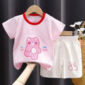 Kids 2-Piece Cotton Summer Set: Short Sleeve Tee & Shorts