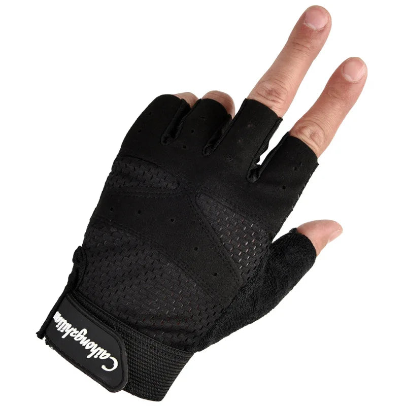 Breathable Fingerless Gloves for Cycling & Gym