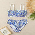 Sexy High Waist Bikini 2024 Floral Bandeau Swimsuit Female Swimwear Women Thong Bikinis Set Bather Beachwear Bathing Suit Pool