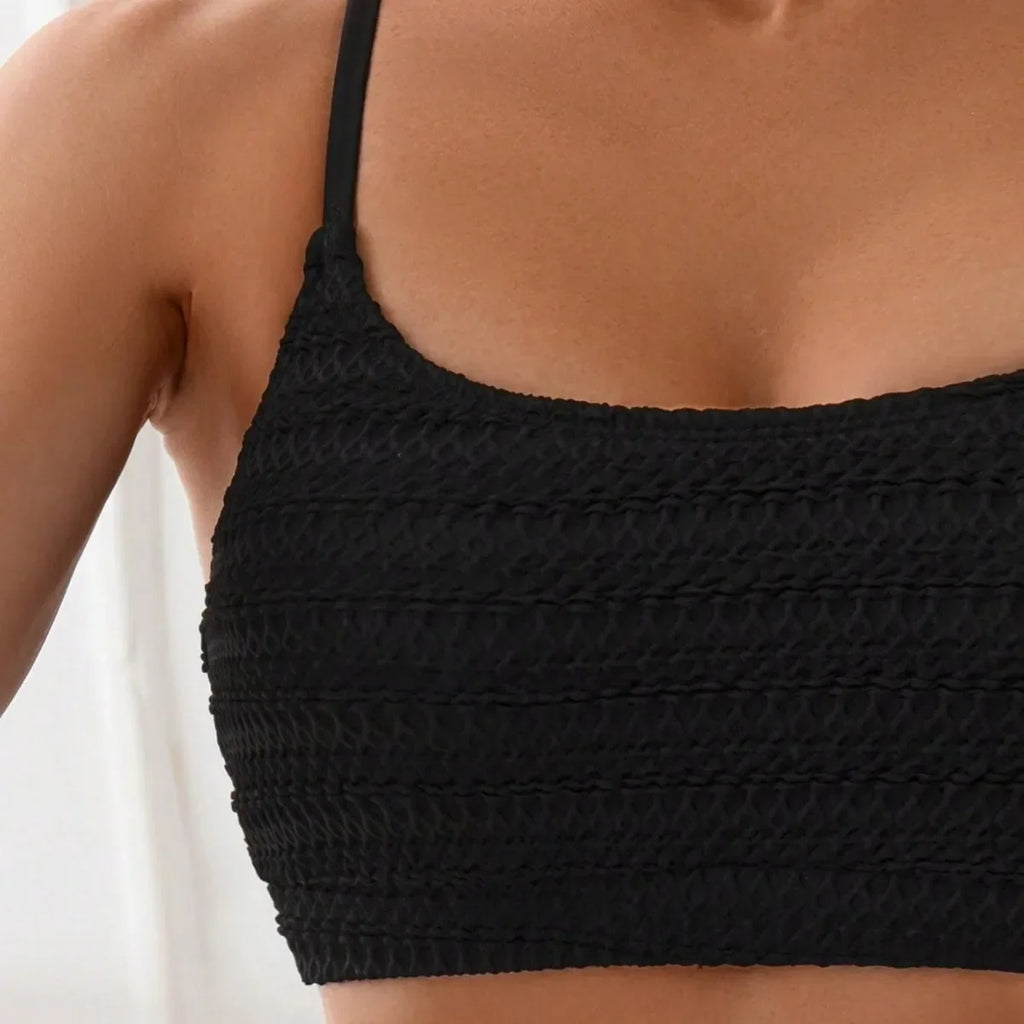 Two-Pieces Women Bikinis Black 2025 Push-Up Padded Bra High Waisted Bikini Set Swimsuit Swimwear Bathing Suit Beachwear Biquini