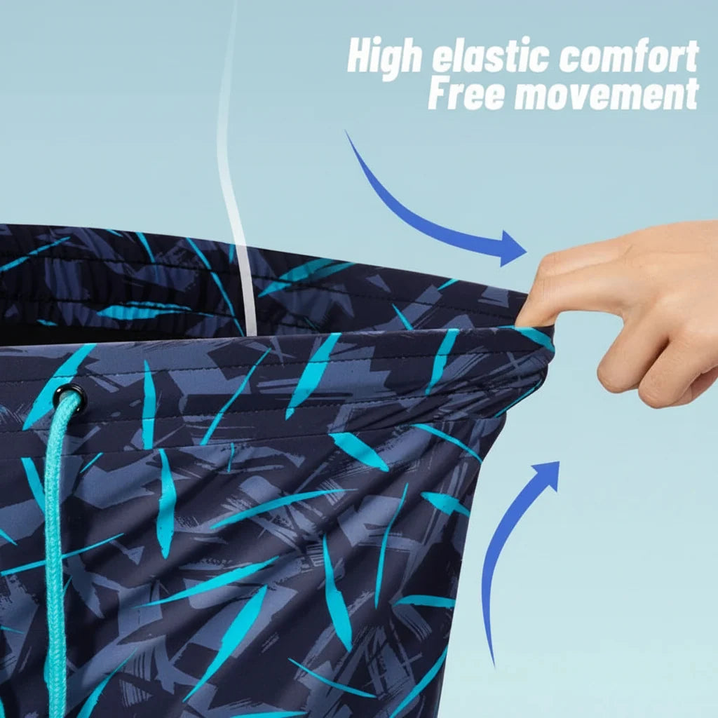 Men’s 2-in-1 Swim Trunks Compression Liner & Quick-Dry