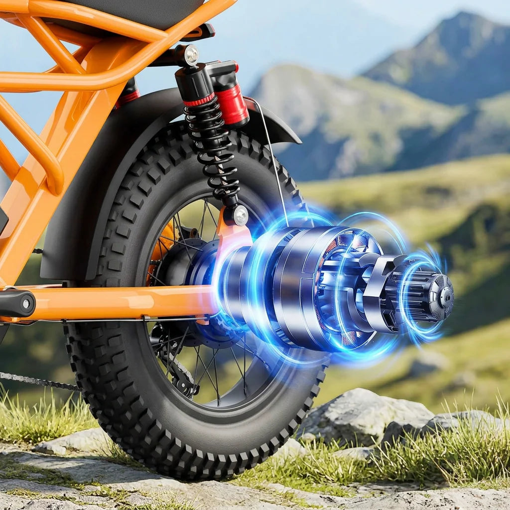 Fat Tire Electric Bike for Adults All-Terrain Dual Suspension