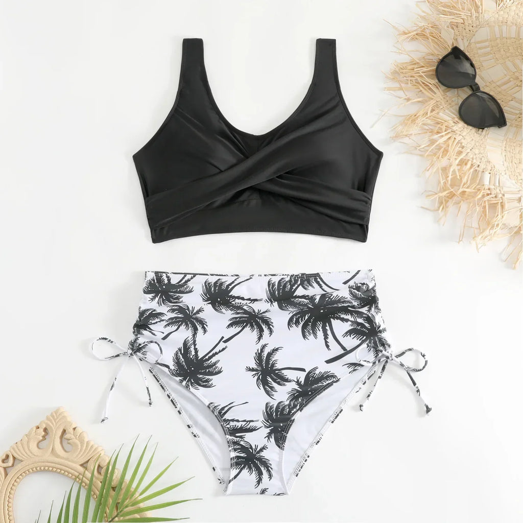 High Waist Bikini Set Sexy Push Up Swimsuit Women Print Beachwear Tummy Control Swimwear Adjustable Bathing Suit Bikinis 2026