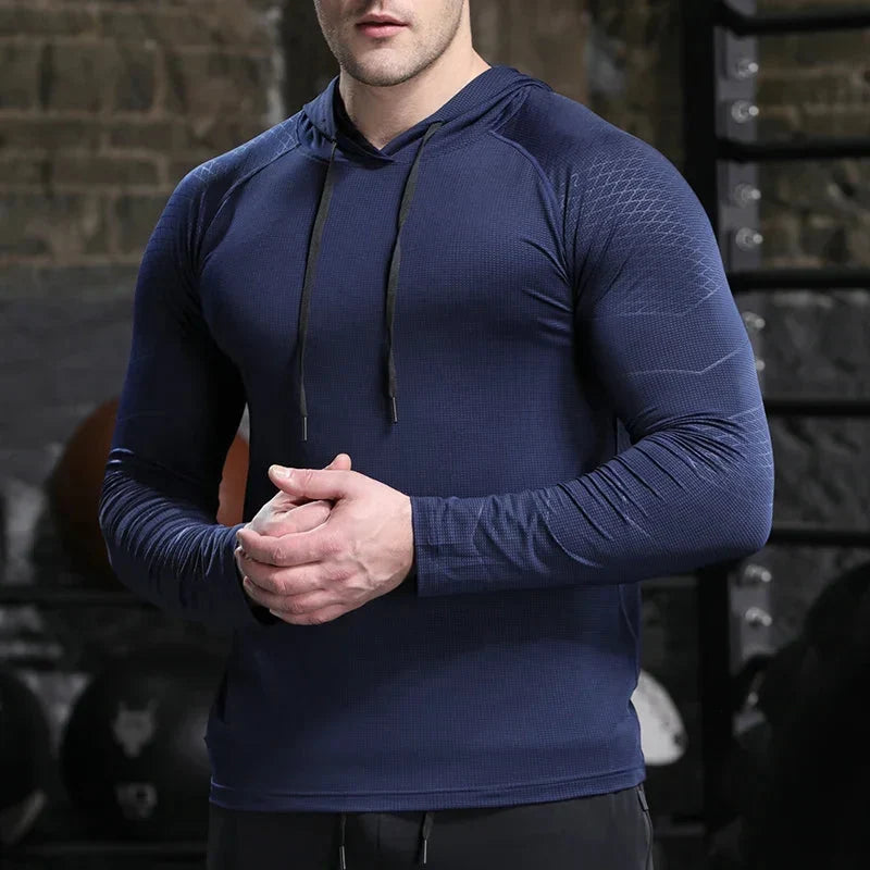 Men's Quick-Dry Outdoor Sports Hoodies Activewear Running Tops