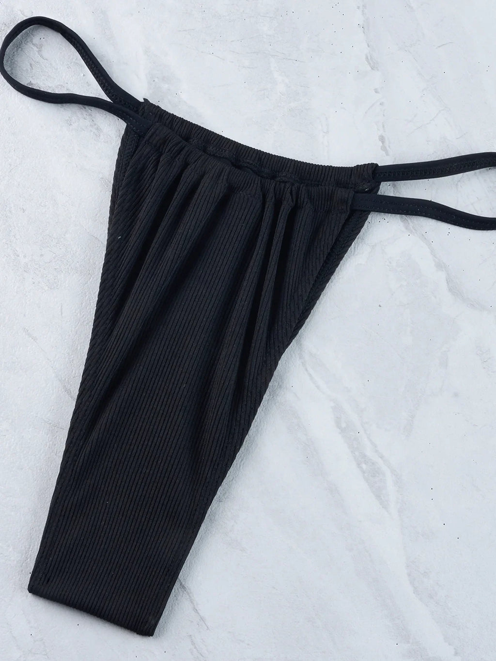 Sexy Micro Bikini 2024 Woman Swimsuit White Ribbed Swimwear Women String Thong Bikinis Set Female Bathing Suit Beachwear Biquini