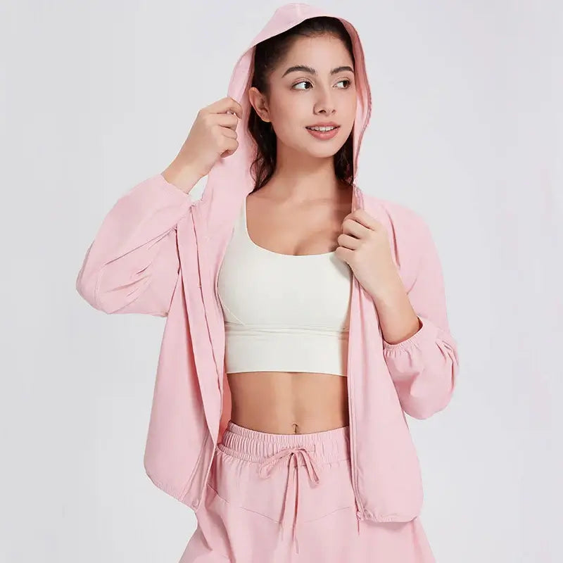 Women's Anti-UV Running Jacket - UPF50+ Quick-Dry Hoodie