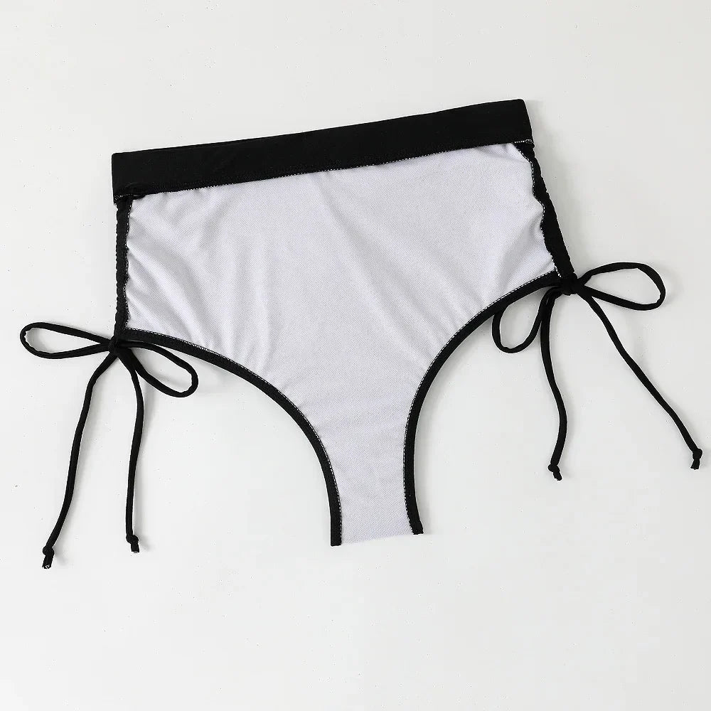 High Waist Bikini Set Sexy Push Up Swimsuit Women Black Beachwear Tummy Control Swimwear Drawstring Bathing Suit Bikinis 2026