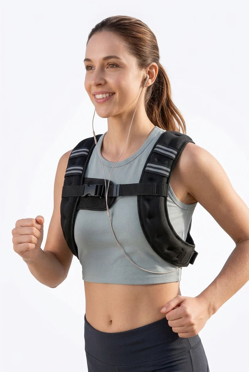 Reflective Body Weight Vest for Running & Strength Training