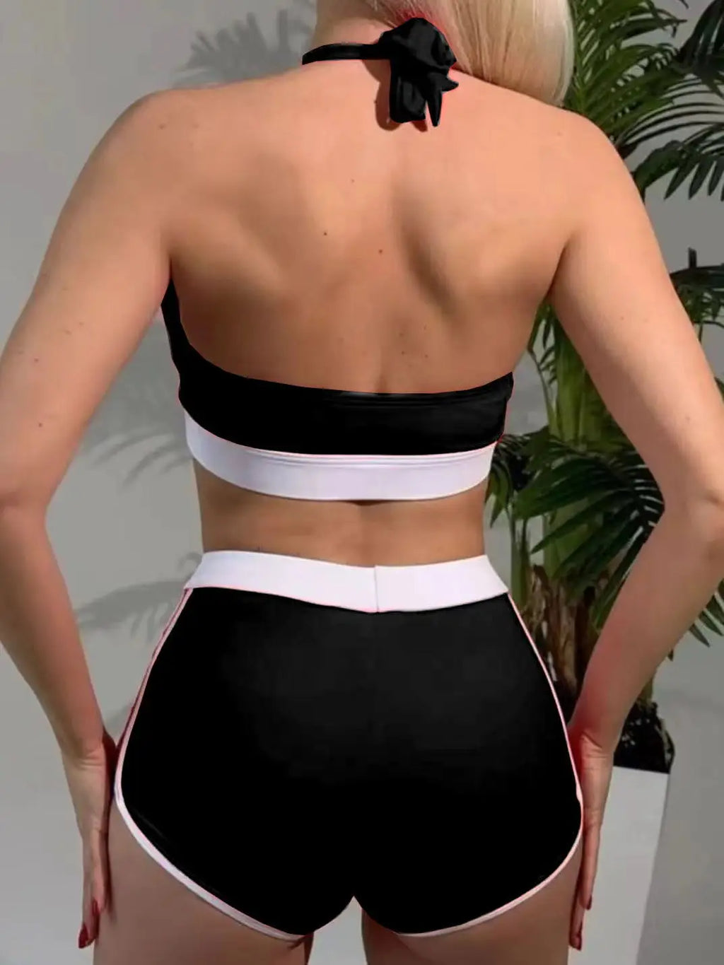 Sexy High Waist Bikini Shorts 2026 Women Swimsuit Two Pieces Swimwear Female Sports Casual Bikinis Set Black Bathing Suits Pool