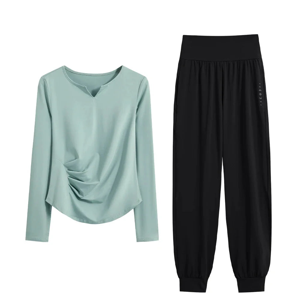 Women’s 2-Piece Autumn Yoga & Quick-Dry Running Sportswear Set
