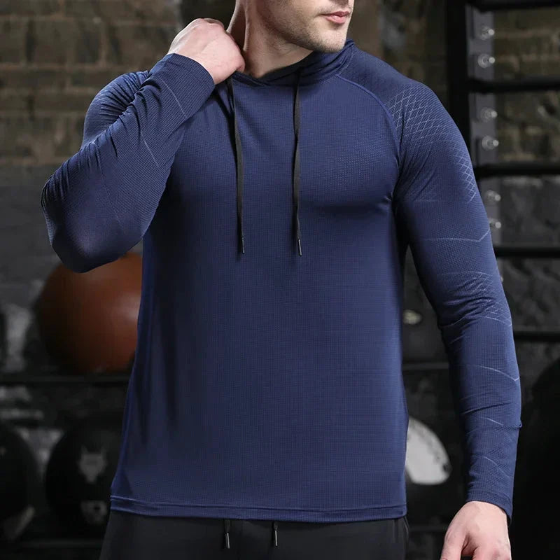 Men's Quick-Dry Outdoor Sports Hoodies Activewear Running Tops