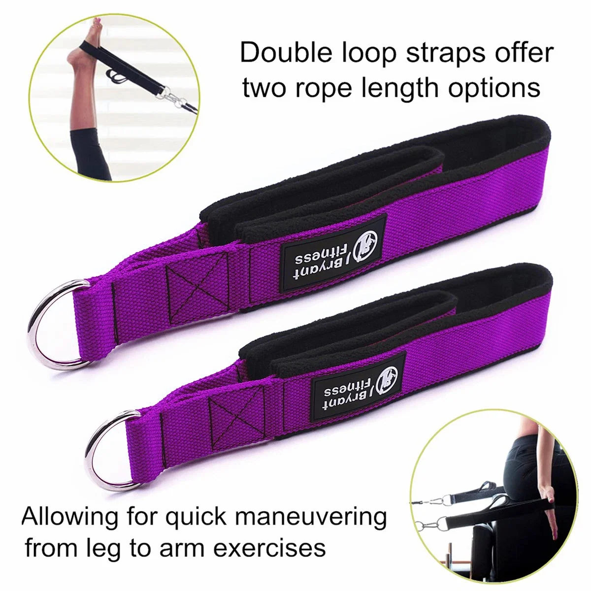 Pilates Double Loop Straps for Reformer (1 Pair)